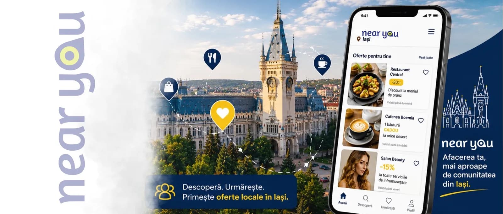 Ce este NearYou? Platforma pentru promovarea afacerilor locale din Iași